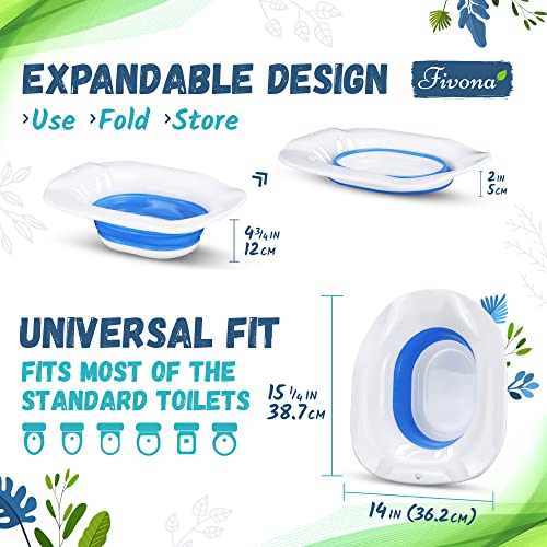 Fivona 2-In-1 Sitz Bath Soak Kit Over The Toilet Seat With Epsom Salt With Essential Oils Blend For Hemorrhoids And Postpartum Care Ideal For Perineal Soaking And Fast Irritation Relief #TOP3