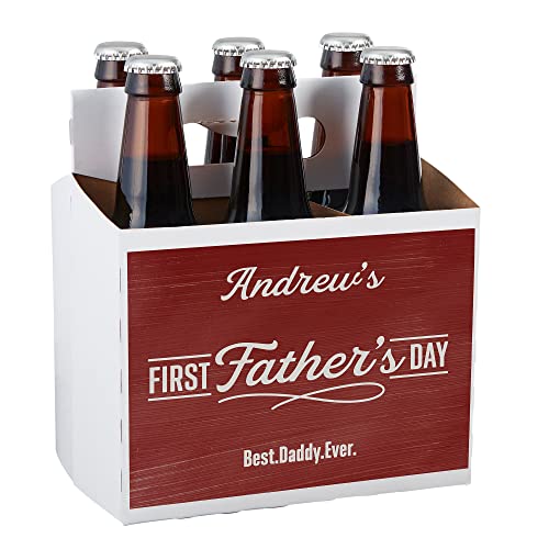 Personalization Universe Daddy's First Father's Day Custom Beer Bottle Labels - Unique Dad Birthday Gift, Perfect for Father's Day Celebrations, Personalized Beer Labels For Dads