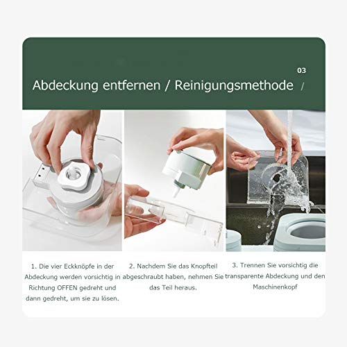 MNCYGJ Softeismaschine Für Zuhause Automatisch EIS Maschine, Eismaschine Mit Kompressor 500ML Kinder Kleiner Mini Sorbetmaschine, Frozen Yogurt Maschine,Grün – Bild 5