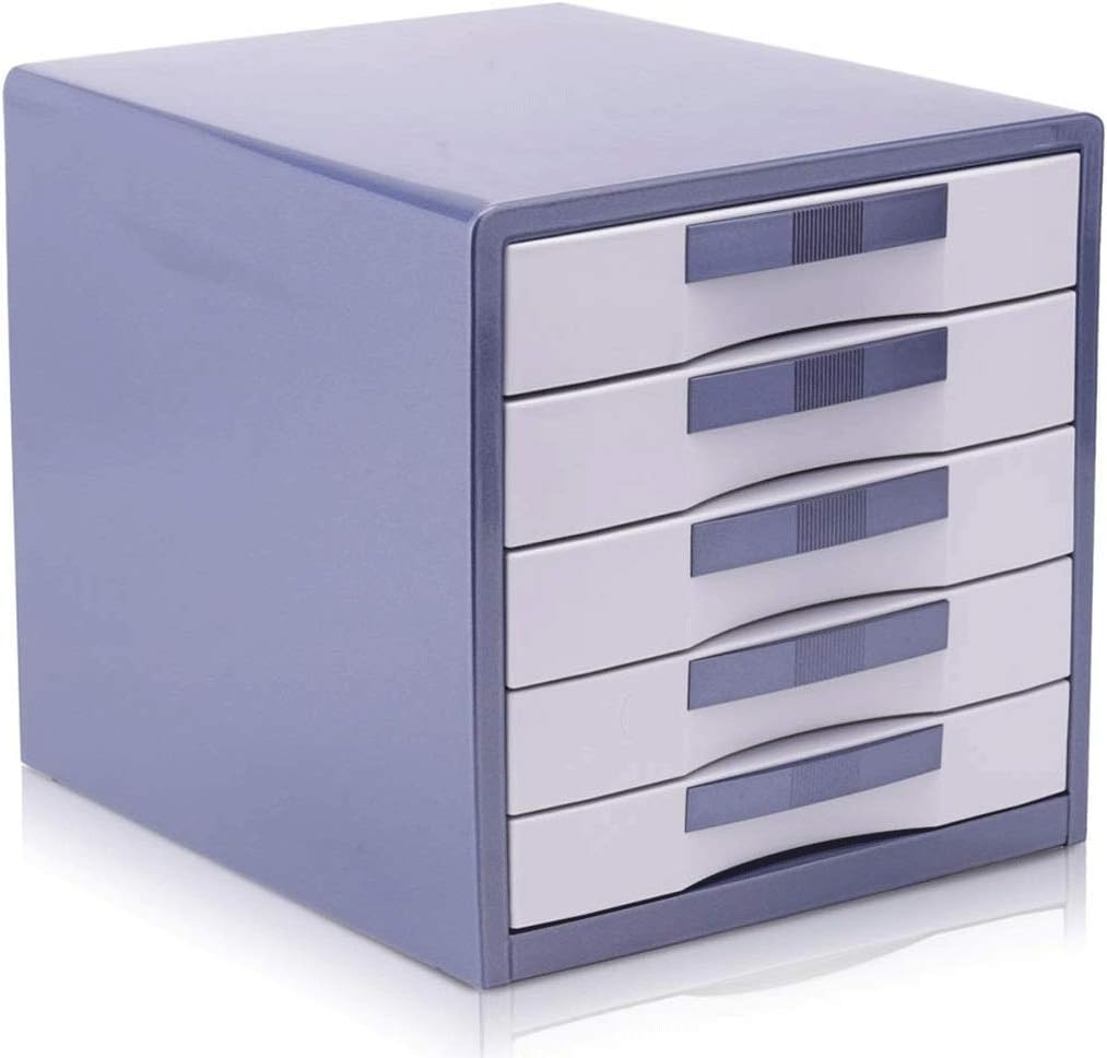 Mobile portadocumenti da scrivania con serratura, colore blu, 30 x 35 x 30,8 cm, sicuro file manager per casa e ufficio, elegante soluzione di archiviazione per documenti e forniture