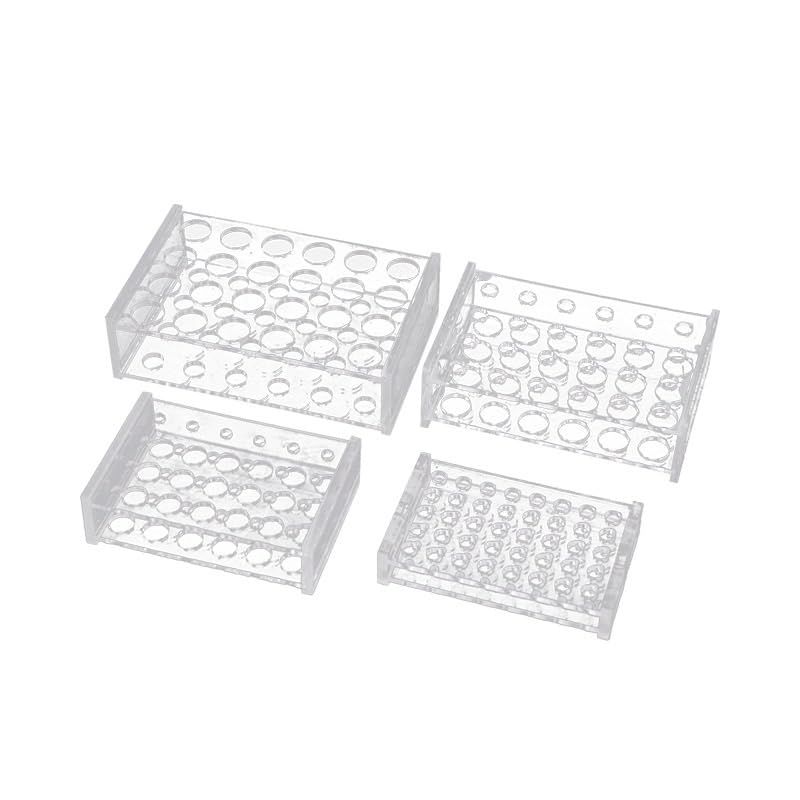 Soporte acrílico para tubos de ensayo, Gradilla for tubos de ensayo 40/24 orificios 0,2-50 ML 6-30 mm(Diameter 30mm)