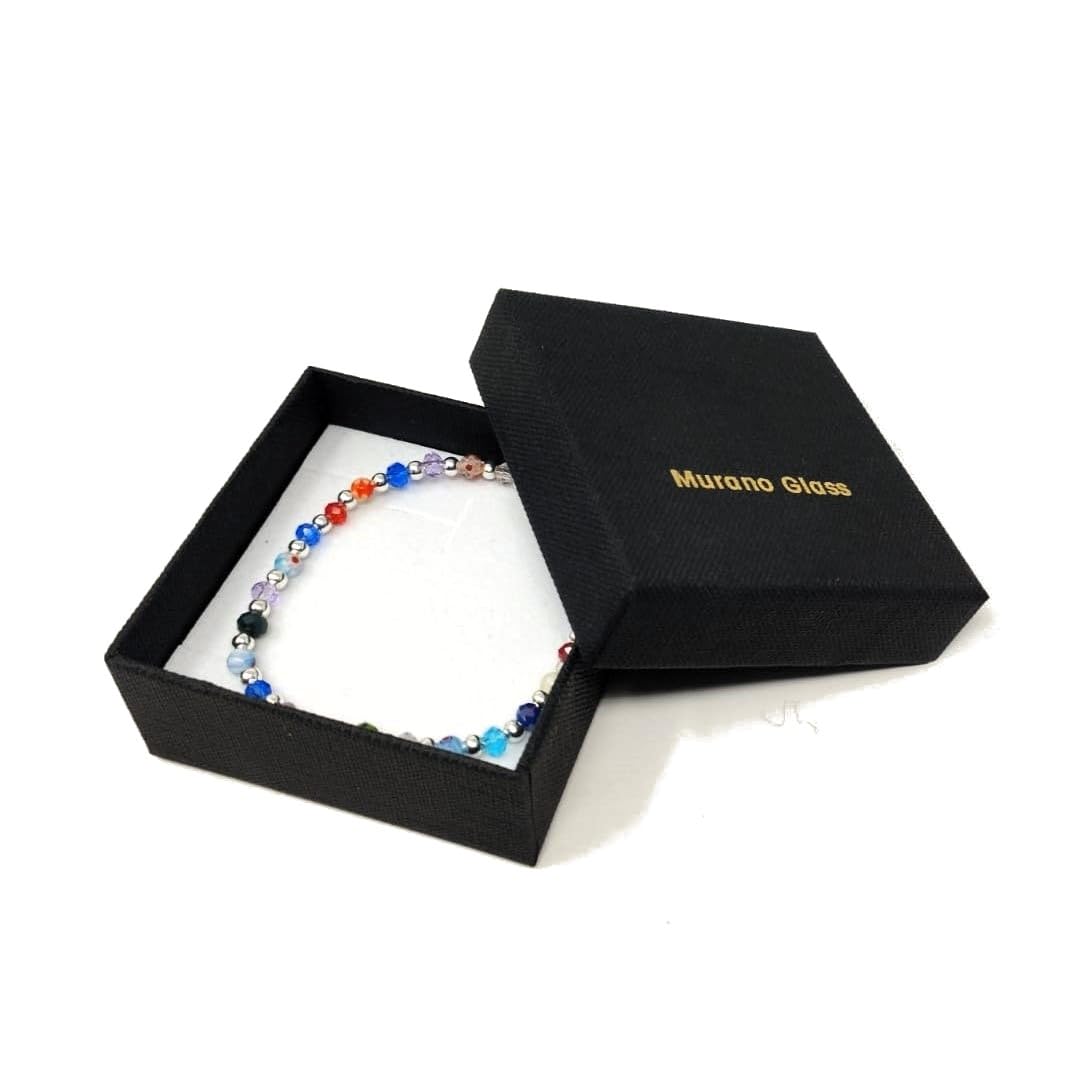 Sospiri Venezia Bracciale Bambina in Perle Vetro di Murano, Braccialetto Colorato Idea Perfetta Regalo Speciale Made Italy