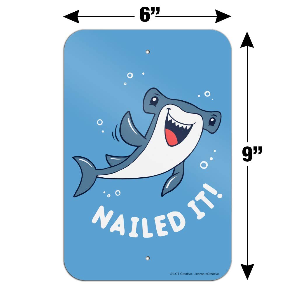 Amazon.com: GRAPHICS & MORE Nailed It Hammerhead Shark Funny Humor
