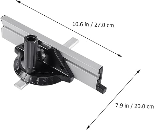 Miniatura 8 de Angoily Medidor de inglete de precisión para sierras de mesa Herramienta de empuje de valla de inglete de corte de madera