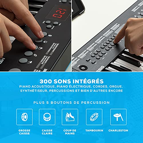 Alesis Melody 32 et Numark HF175 – Mini Piano Numérique 32 Touches avec Enceintes Intégrées et Casque Audio - Les Beatles, Paul McCartney, John Lennon, RIngo Starr, George Harrison Alesis Melody 32 et Numark HF175 – Mini Piano Numérique 32 Touches avec Enceintes Intégrées et Casque Audio – Image 4