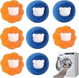Acchiappa Cattura Capelli Lavatrice, Sfere per Bucato, 8 PCS Riutilizzabile Palline per Magia Lavatrice,Floating Pet Fur Catcher,Sfere per Bucato Pulizia di peli di Animali Vestiti Biancheria da Letto