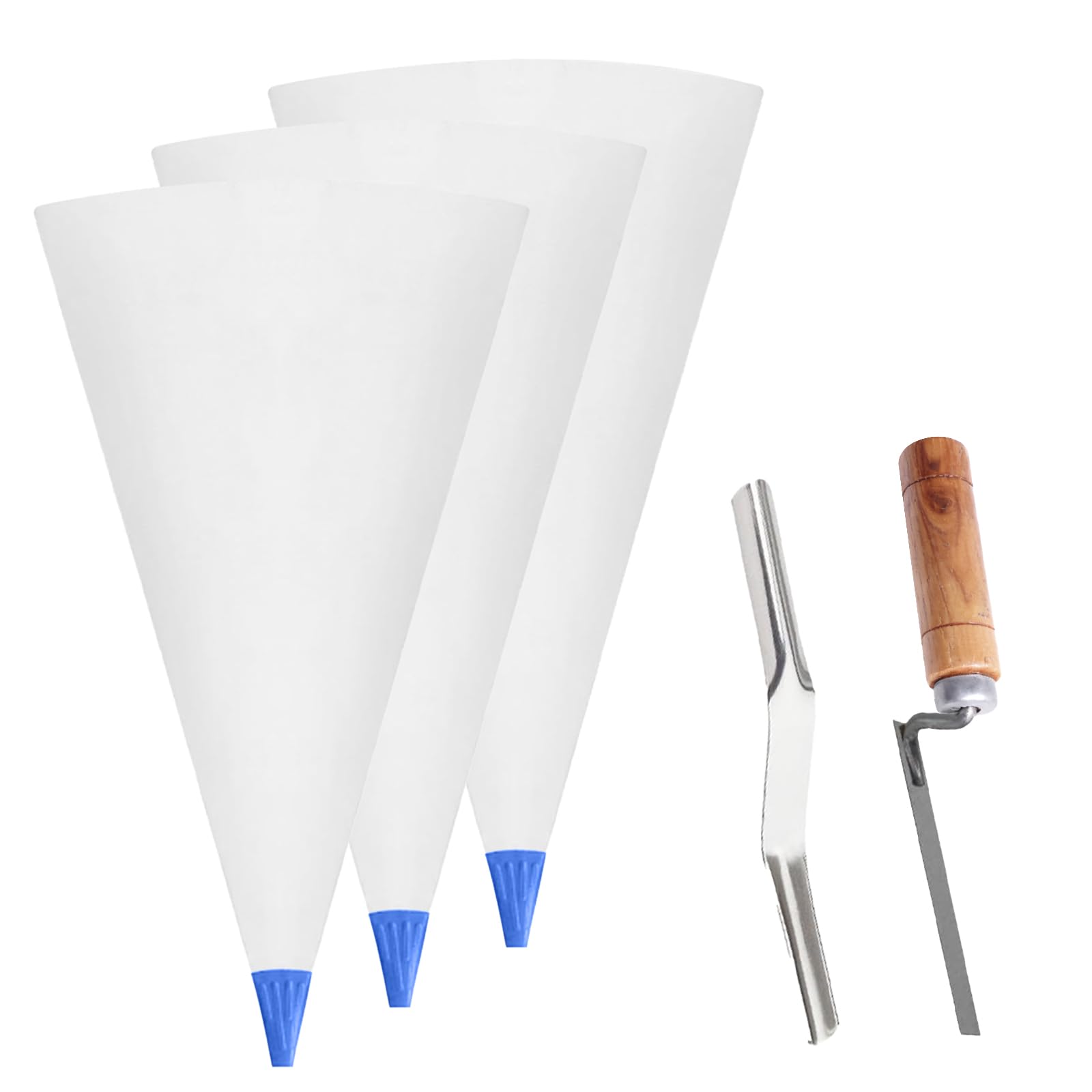 SDLDEER Tile Grouting Mortar Bag Set, Tear Resistant Puncture Tip, Grouting Bags for Tile Installation Masonry Tools, Concrete Bags for Tiles, Grouting Tools (Blue, 30 x 60 cm)