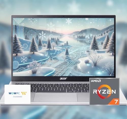 acer Aspire Premium Laptop | 64 GB de RAM | SSD de 1 TB | AMD Ryzen 7-5700U de 8 núcleos | Pantalla FHD de 15.6 pulgadas (1920 x 1080) | Puerto Ethernet | Wi-Fi rápido 6 | Windows 11 Pro | con USB de