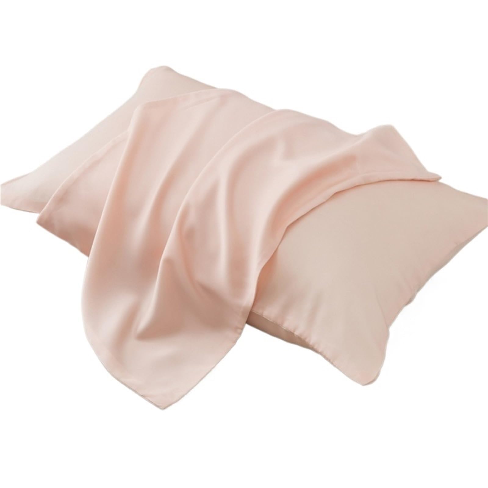 Silk Pillowcase 2pcs Fiber Pillowcase.Silky Cool Feeling Pillow Cases Breathable Solid Pillow Cover For Home Summer 48 * 74cm