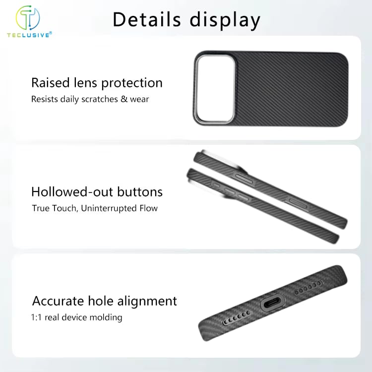 Image of T Teclusive Carbon Fiber Case Compatible with Magsafe iPhone 17 Pro Max