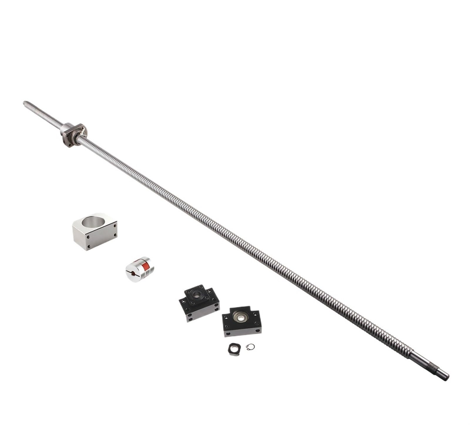 Vite a ricircolo di sfere CNC a movimento lineare Vite a ricircolo di sfere CNC ad alta precisione SFE1616 Vite a ricircolo di sfere 300 500 600mm Alloggiamento dado BK12 BF12 + accoppiamento 8*10 ( S