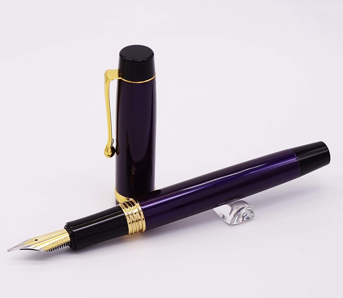 Jinhao Stylo plume en métal violet avec convertisseur de recharge