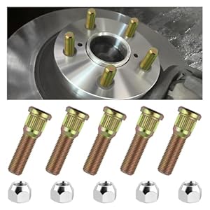 Kit de pernos de rueda y tuercas de llanta de 1/2 pulgada de 20 pulgadas, OEM # 007-122-00, paquete de 5 pernos de rueda de remolque y reemplazo de tuercas de 1/2-20, accesorios de automóvil de alta