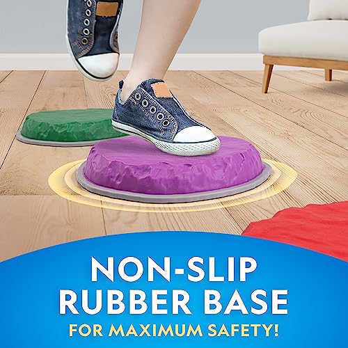 NATIONAL GEOGRAPHIC Stepping Stones for Kids – Durable Non-Slip Stones Encourage Toddler Balance & Gross Motor Skills, Indoor & Outdoor Toys, Obstacle Course, Gifts for Toddlers (Amazon Exclusive) - Image 4