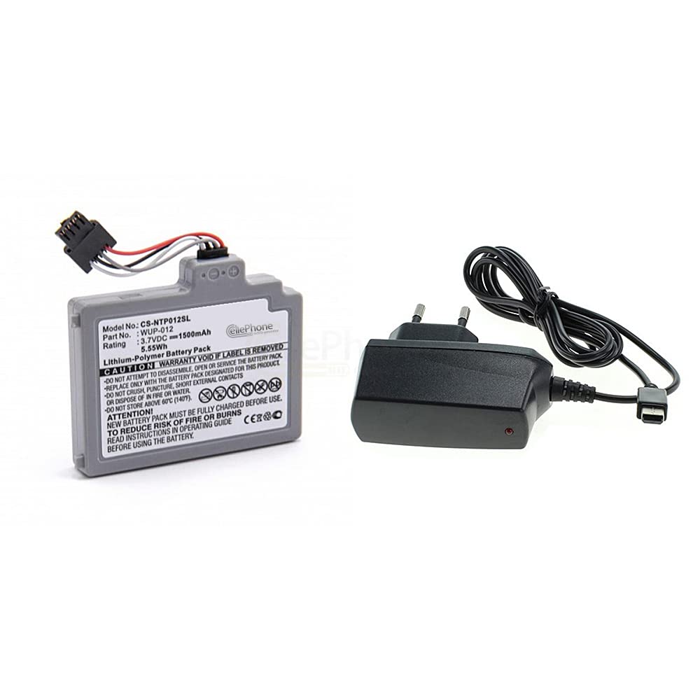 cellePhone Li-Polymer Battery for Nintendo Wii U (Replaced WUP-012) - 1A Charger