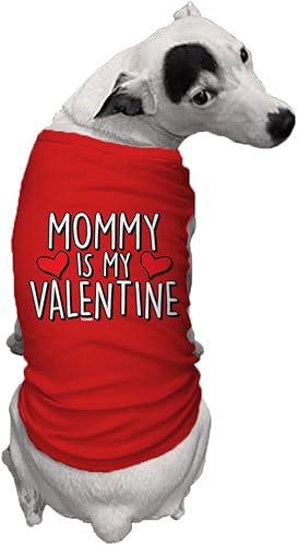 Miniatura 2 de Tcombo Mommy is My Valentine - Camisa para perro (rojo, talla S)