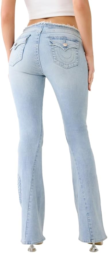 y2k❤️ TRUE RELIGION JOEY ローライズ デニム フレアパンツ True Religion Women's Joey Jeans Super T Denim Flare Leg Low