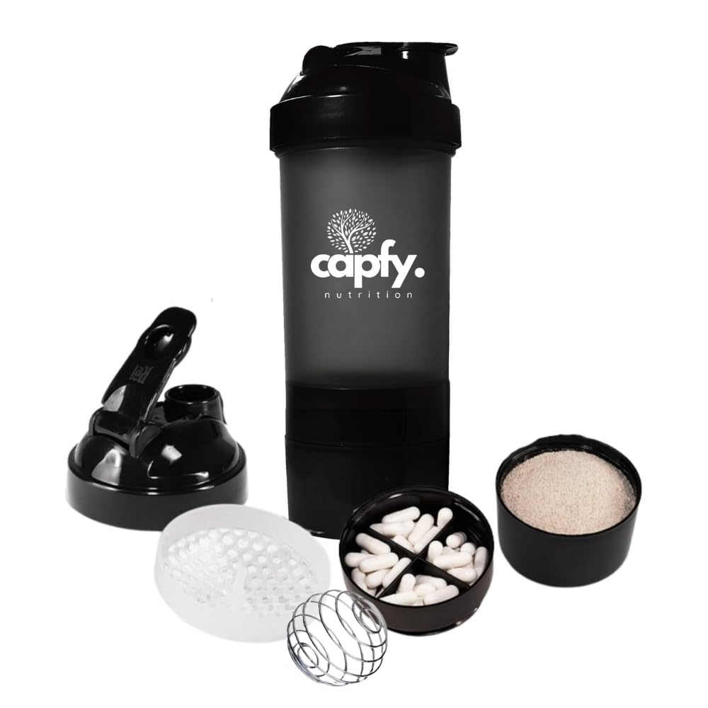 Coqueteleira Whey Academia 500ml com Mola Divisórias Shakeira ...