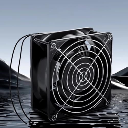 Toplionace Ventilador Calefactor PTC Industrial de Metal con Termostato - Soplador Calefactor de 70W y 220V para Secado, Deshumidificación y Aislamiento (82-95 Cfm)