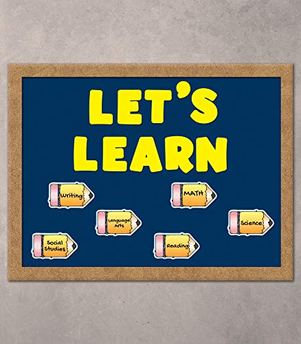 Image of Carson Dellosa 36-Piece Chunky Pencil Bulletin Board Cutouts, Large Yellow Pencil Cutouts for Bulletin Board,Pencil Classrom Cutouts for Elementary Classroom Decor