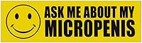 Vista 1 de Crazy Novelty Guy Imán de broma, Pregúntame sobre mi micropene (ideal para bromas divertidas, bromas, chistes prácticos), adhesivo magnético