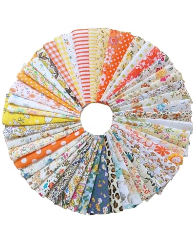 TPZORJX 50pcs Tela algodon Telas Patchwork, 10 cm x 10...