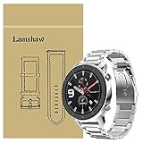 Ceston Metalica Acero Clásico Correas para Smartwatch Amazfit GTR (47mm, Plata)