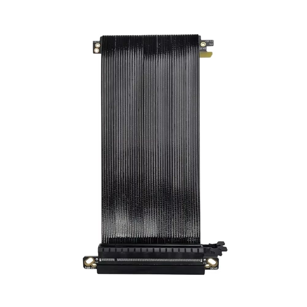 Premium PCIe 5.0 X16 pionowy kabel riser, posrebrzany ekranowany, do RTX5080, RTX4090, kompatybilny z ITX A