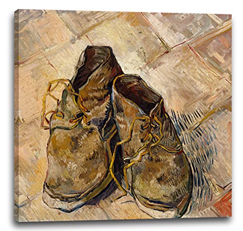 Printed Paintings Stampa su Tela con Telaio (40x40cm): Vincent Van Gogh - Scarpe - Quadri Moderni