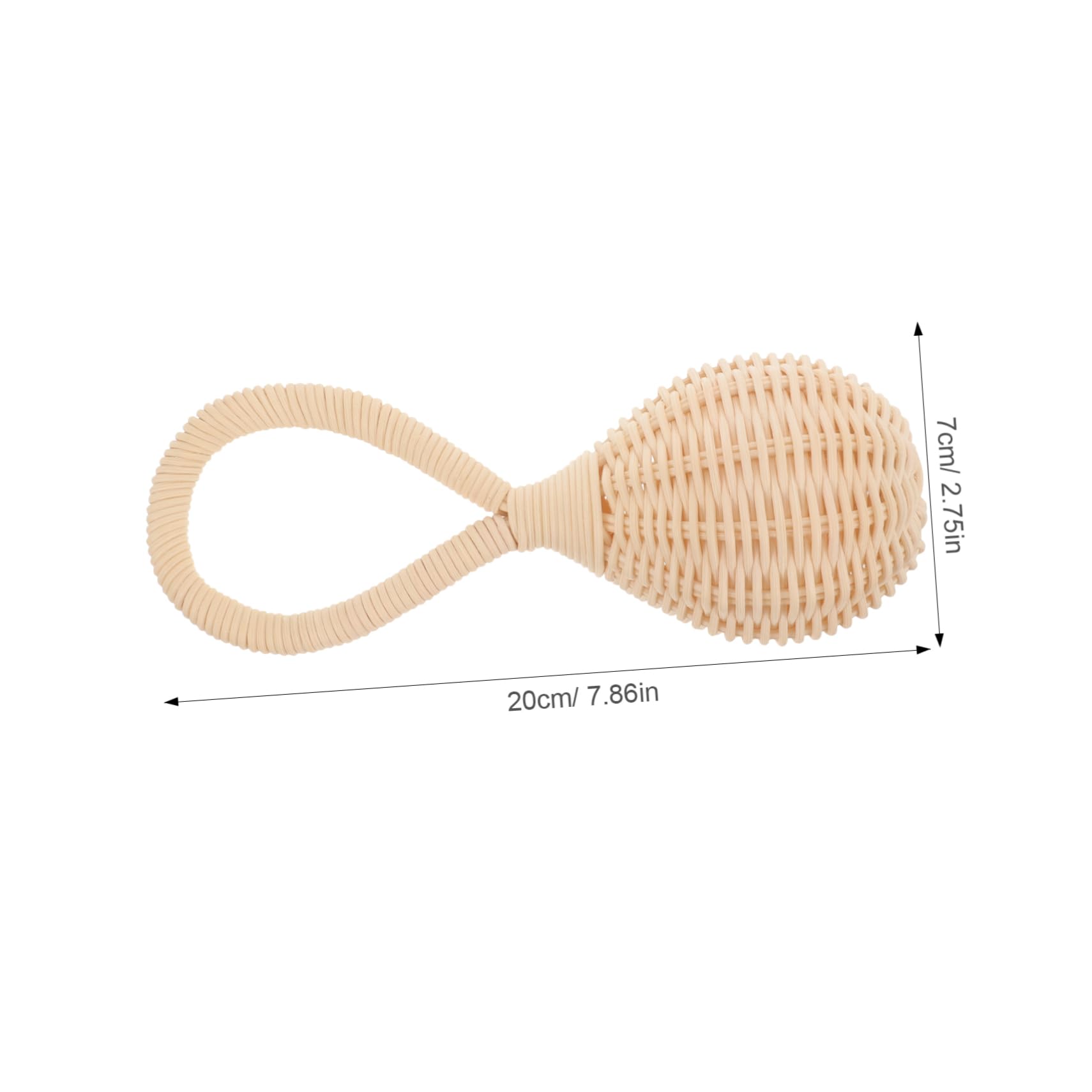 KOMBIUDA Rattan Hand Bell for Boy Girl Grasping Rattle Soothing Multi Functional Developmental Aid for Hearing and Coordination for Boy Girl