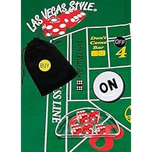 Cyber-Deals Craps Starter Kit Sets, Featuring Authentic Las Vegas Casino Table-Played Dice with Clear Acrylic Dice Boat Linq Red Polished