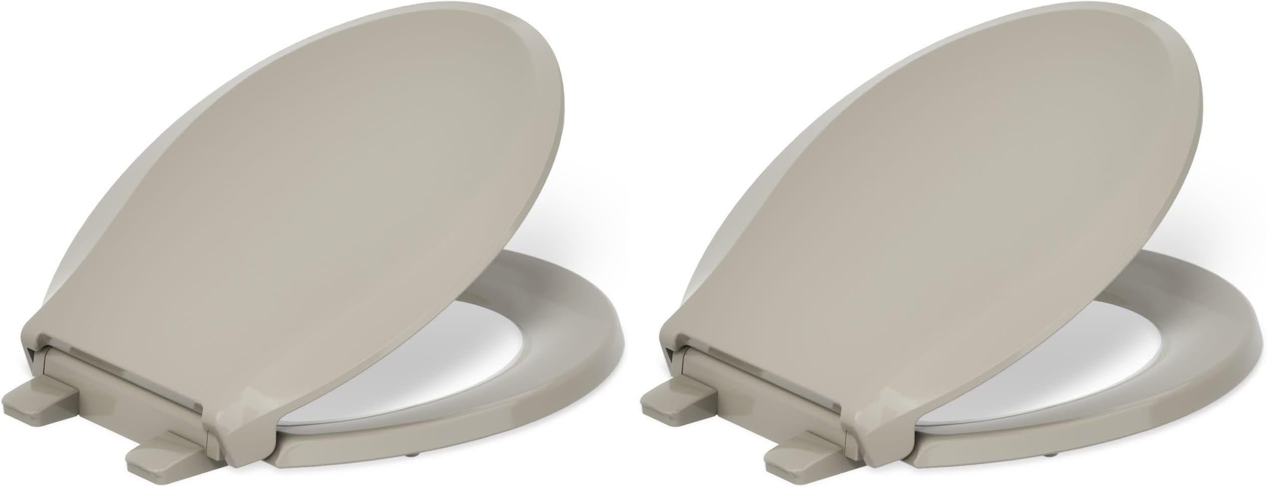 KOHLER 4639-RL-G9 Cachet ReadyLatch Round Toilet Seat Soft Close, Sandbar (Pack of 2)