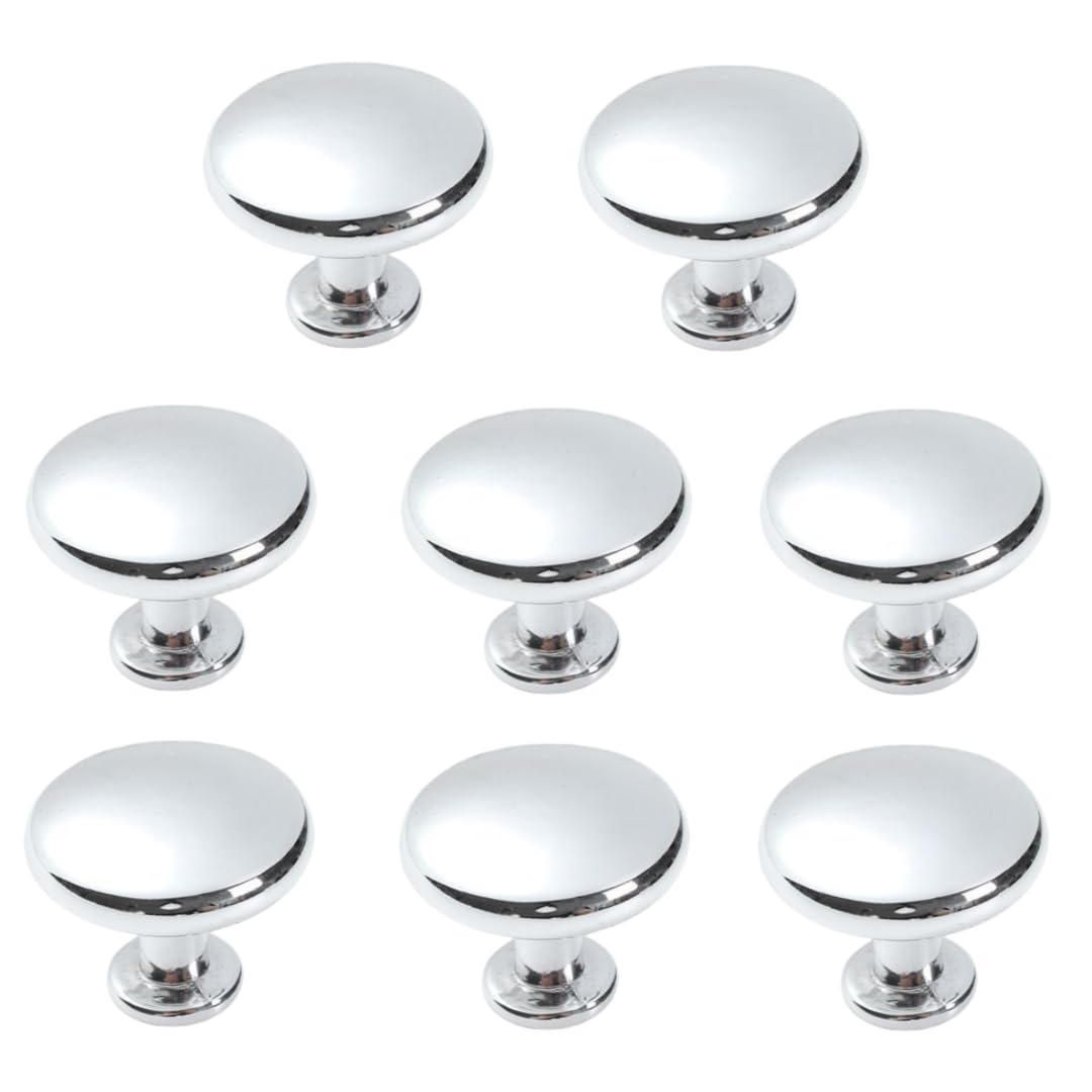 NLQCSXWEP Zinc Alloy Cabinet Bow Handle, Aluminum Alloy Drawer Knobs Cabinet Handles Multicolor 8 pcs(Bright Chrome Aluminum Alloy)