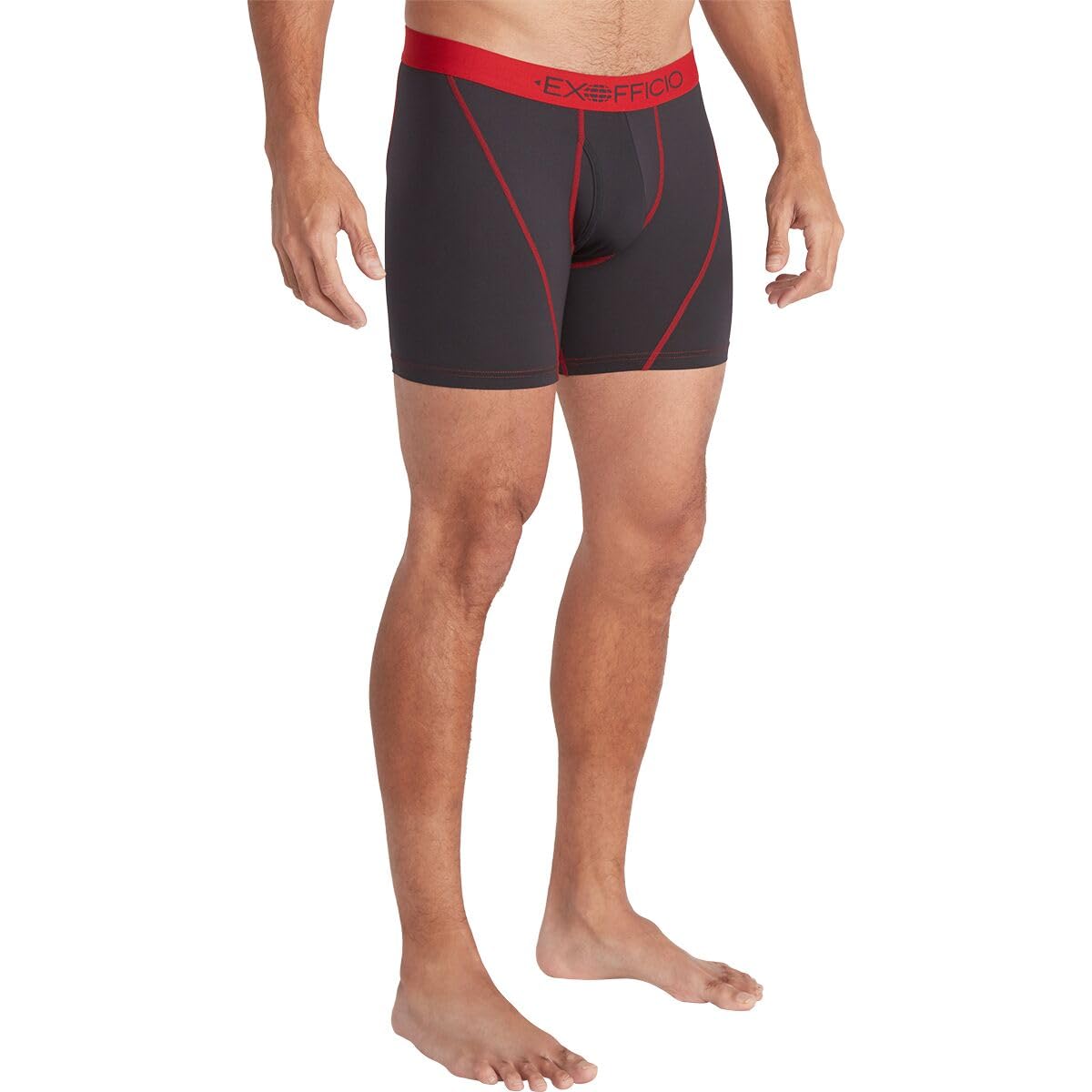 ExOfficio Men's Give-N-Go Sport 2.0 Boxer Brief 6 " Travel Underwear for Men, Breathable and Durable, Easy Clean