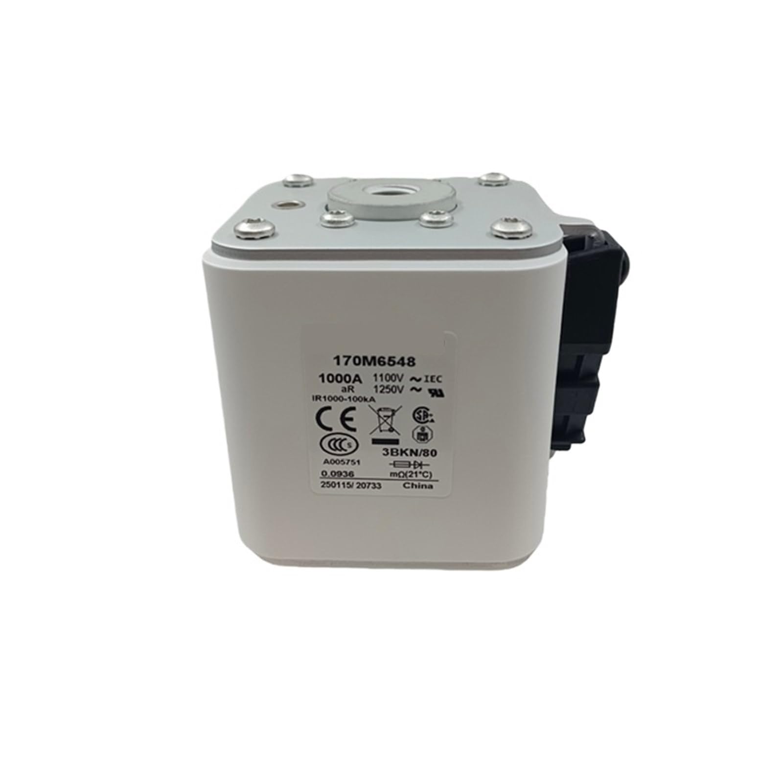 Fusible rápido industrial de bajo voltaje modelo 170M6545 3