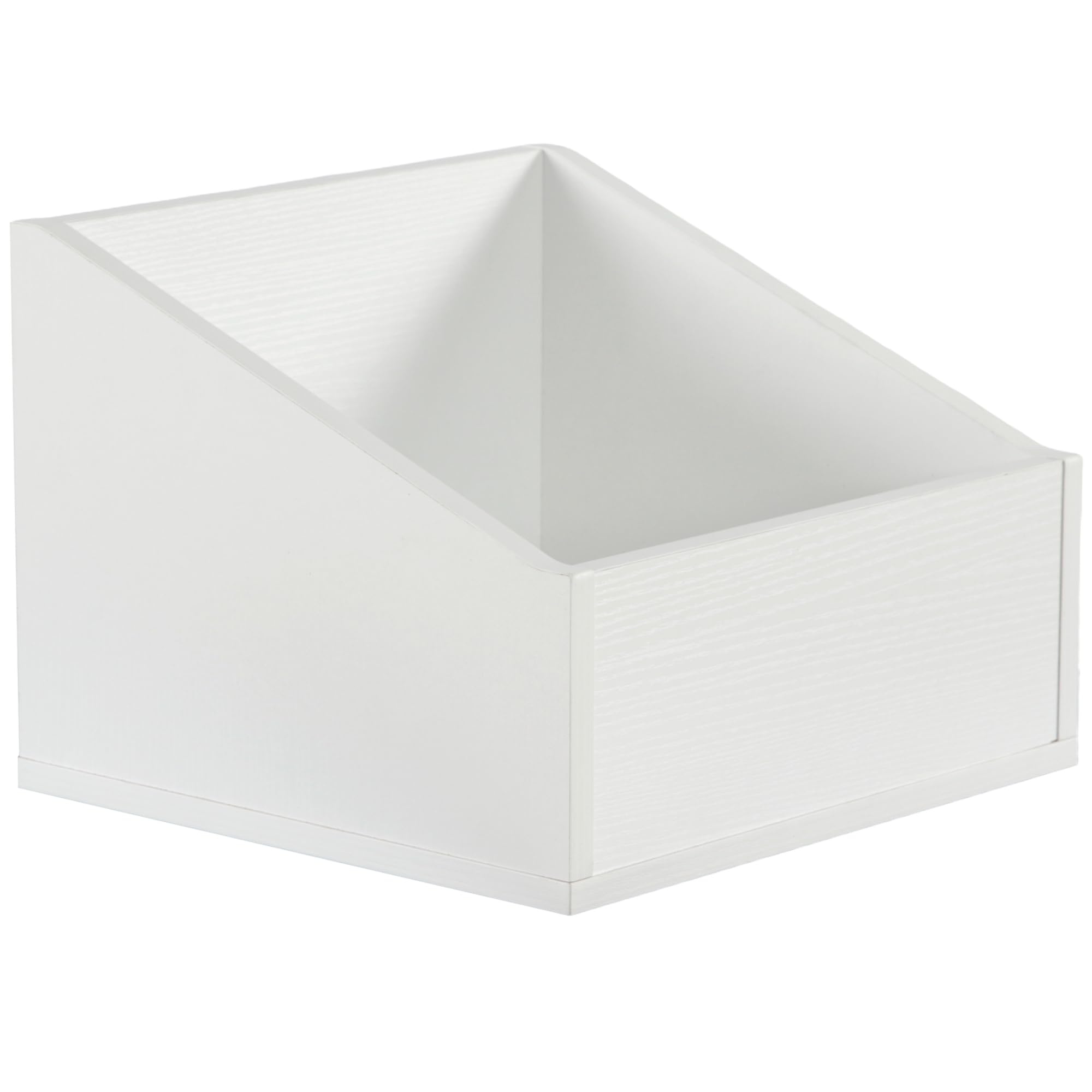 Modern Vinyl Record Storage Box LP Holder 12"" Records Display Organiser White
