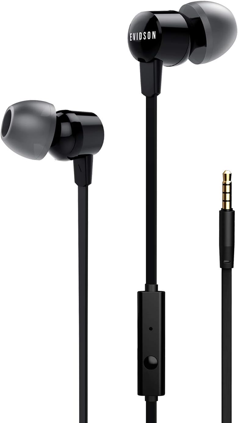 Evidson Vibe Wired in Ear Earphone with Mic (Black)