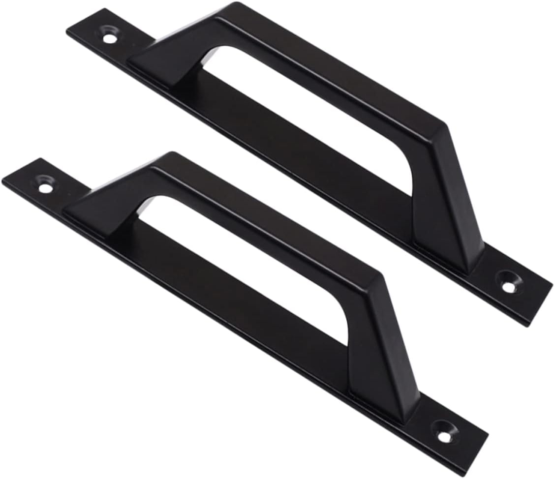 Door Handles,Kitchen Door knobs,2pcs, White Handle Bar Alloy Drawer Practical Cabinets Aluminium Hole Industrial Duty White Heavy Sliding Inch (Color : Black, Size : 20X2.45cm)