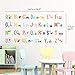 DECOWALL DW-1701S Alphabet ABC with Pictures Kids Wall Stickers Wall Decals Peel and Stick Removable Wall Stickers for Kids Nursery Bedroom Living Room (Medium) d?cor