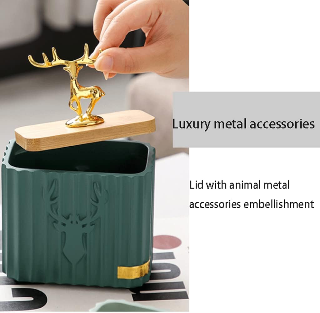 Exquisite Toothpick Holder Resin Toothpick Holders Container with Lid Toothpick Dispenser Compartment Sturdy