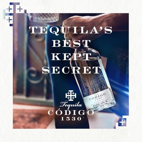 CODIGO 1530 Blanco Tequila, silberner Tequila mit würzigen Aromen der Agave, minzig-pfeffriges Bouquet, für gemütliche Abende, 38 Prozent Vol., 1 x 0,7 l