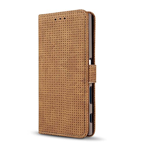Capa Dfly-US Xperia XZ/XZs, capa carteira flip de couro PU premium com design Breathe Freely para So