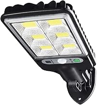 KIICN Luzes solares ao ar livre, 72 LEDs com sensor de movimento solar com 3 modos, iluminação ampla de 120°, à prova d'água, luzes de LED solares para cerca de jardim