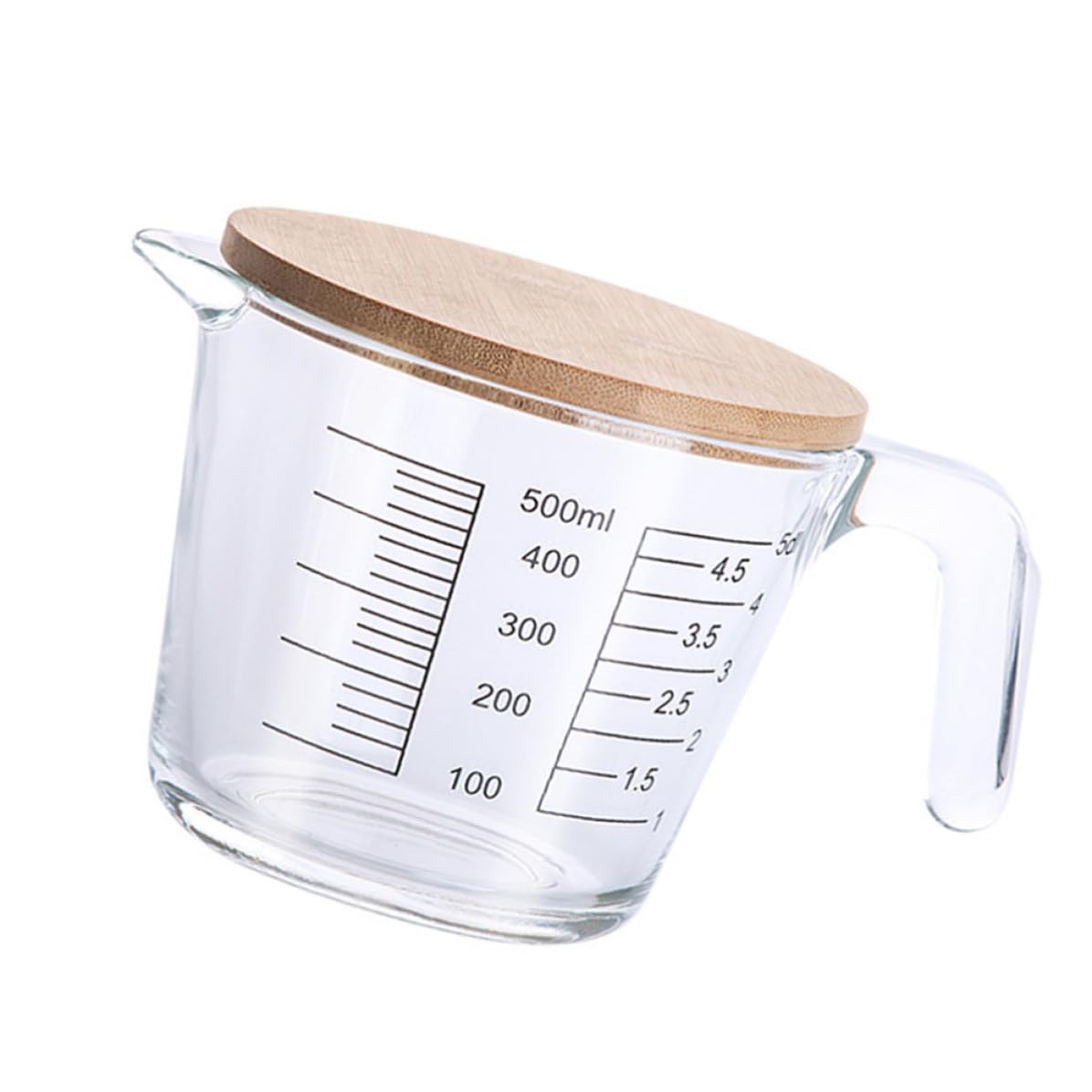 Taza medidora para líquidos WOONEKY de vidrio térmico, el aliado ideal para tu repostería casera