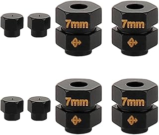 RZXYLRC 7mm Brass Wheel Hex Extended Adapters Counterweight for Axial TRX4M TRX-4M 1/18 RC Crawler Car Truck Parts
