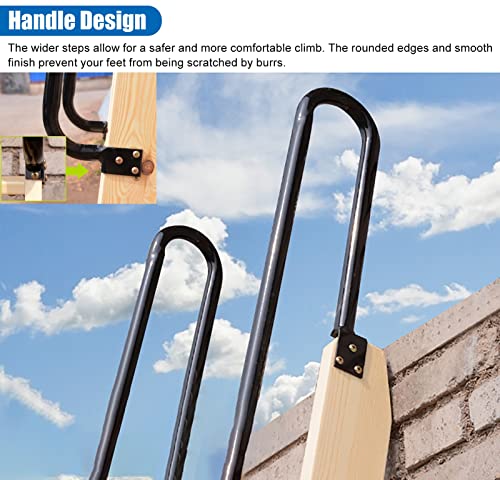 Escalera de madera para literas con asa: robusta y estable para dormitorios 4