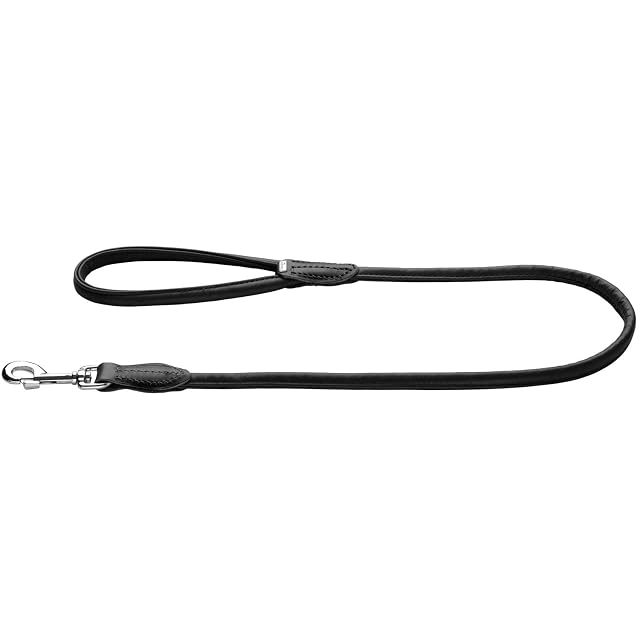Foto 2 de 7 de HUNTER Correa para Perros Round & Soft Canadian UP, Color: Negro, Suave, Piel Flexible, Correa de Mano