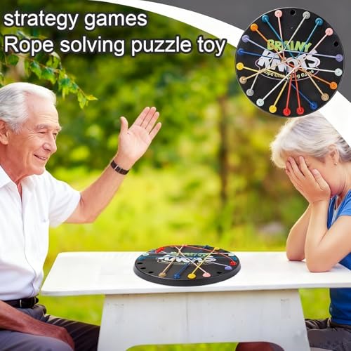 Rope Challenge Brainy Knots Logik Spiele, Buntes Gedrehtes Seil Sortier Puzzlespiel, Geduldspiele Logik Spiele Knot für Erwachsene Geschicklichkeitsspiel Lernspiel für die ganze Familie