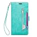 Galaxy Note 9 Wallet Case, SUPZY [9 Card slots] [photo & wallet pocket] Multi-function Premium PU Leather Magnetic Flip Shockproof Zipper Wallet Cover for Samsung Galaxy Note 9 (Mint)