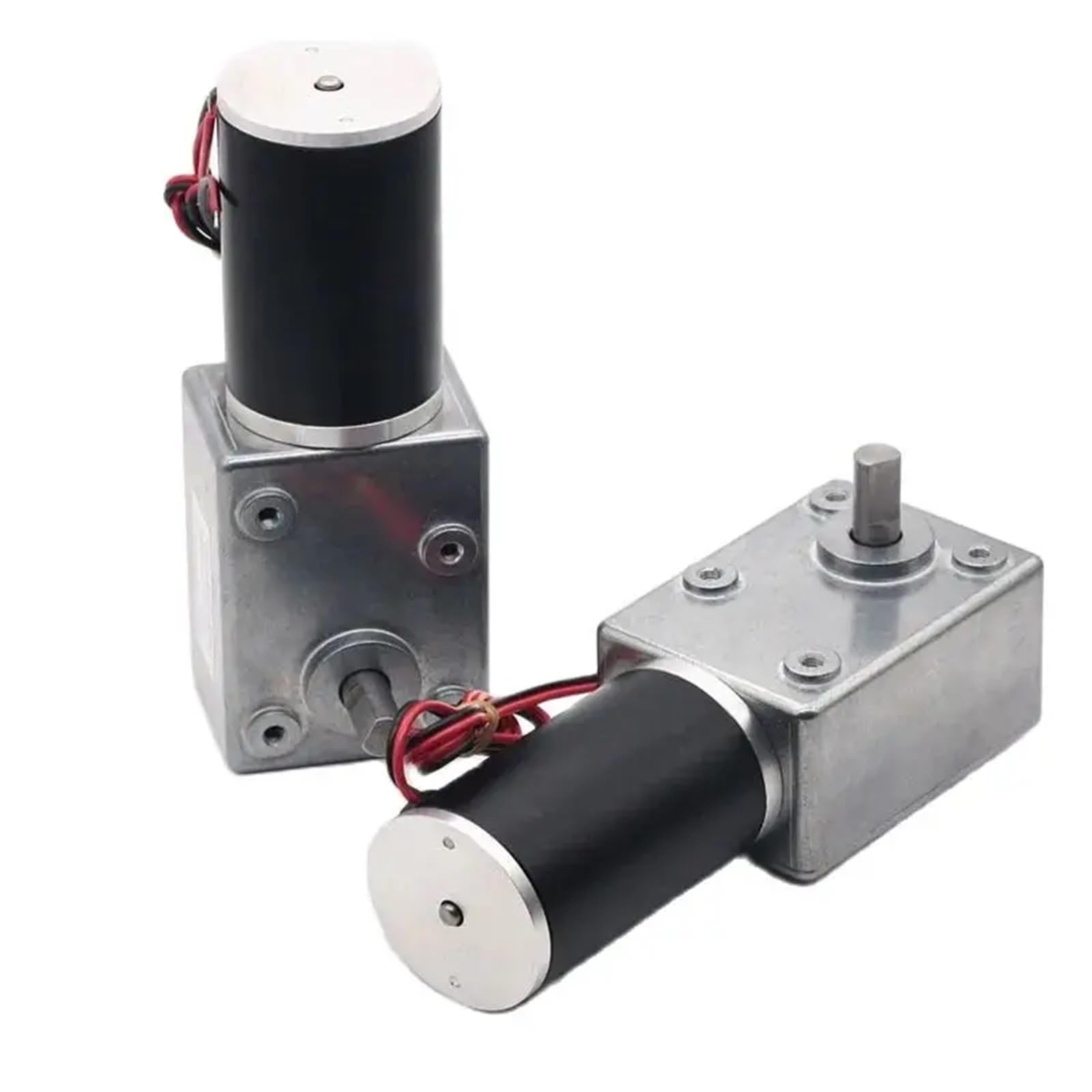 Moteur électrique à courant continu avec réducteur à vis sans fin à angle droit élevé, autobloquant, faible nombre de tours, 250 kg, réducteur en métal (MOTOR BRACKET,1.5R,24V)